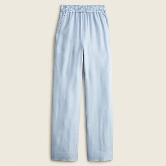 J. Crew Full-length linen-blend pant Sky Blue Size 6 - Picture 1 of 6